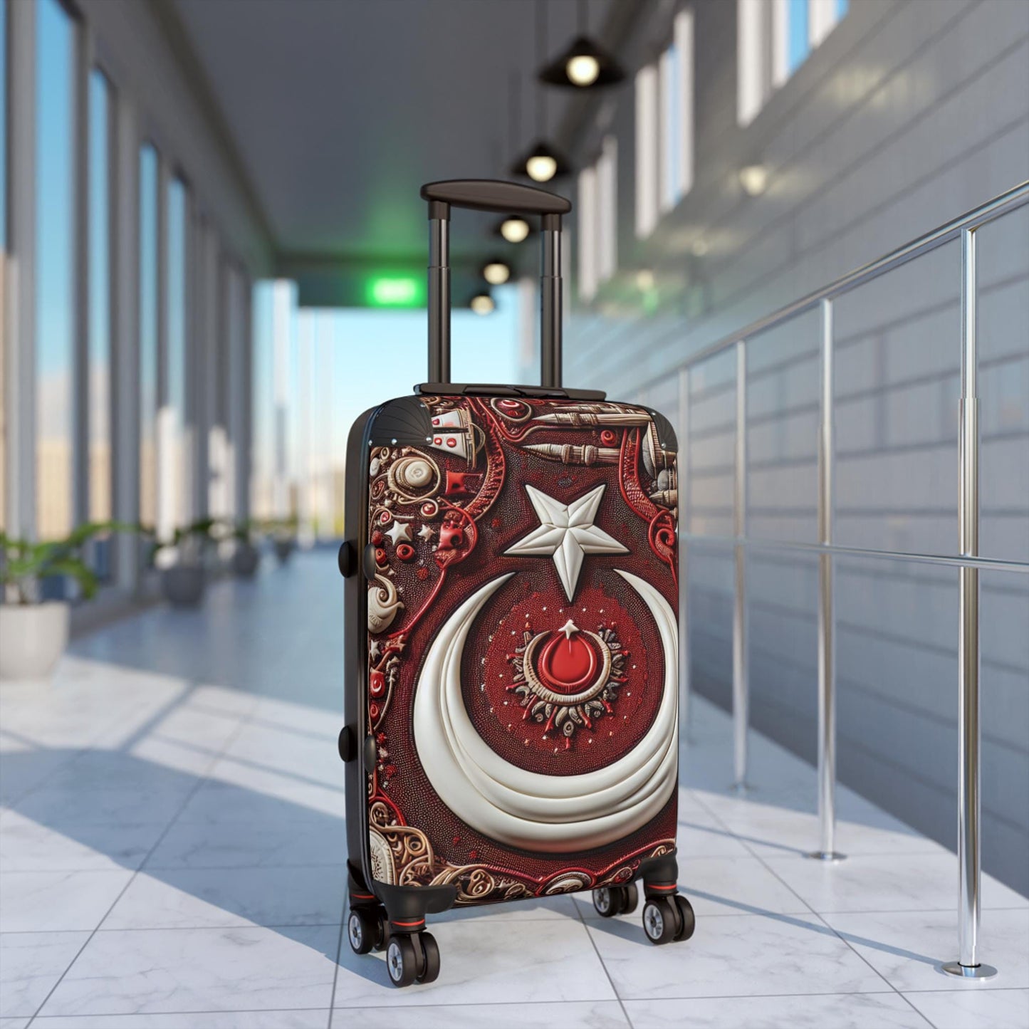 Decorative Travel Suitcase: Lightweight Polycarbonate Carry-on