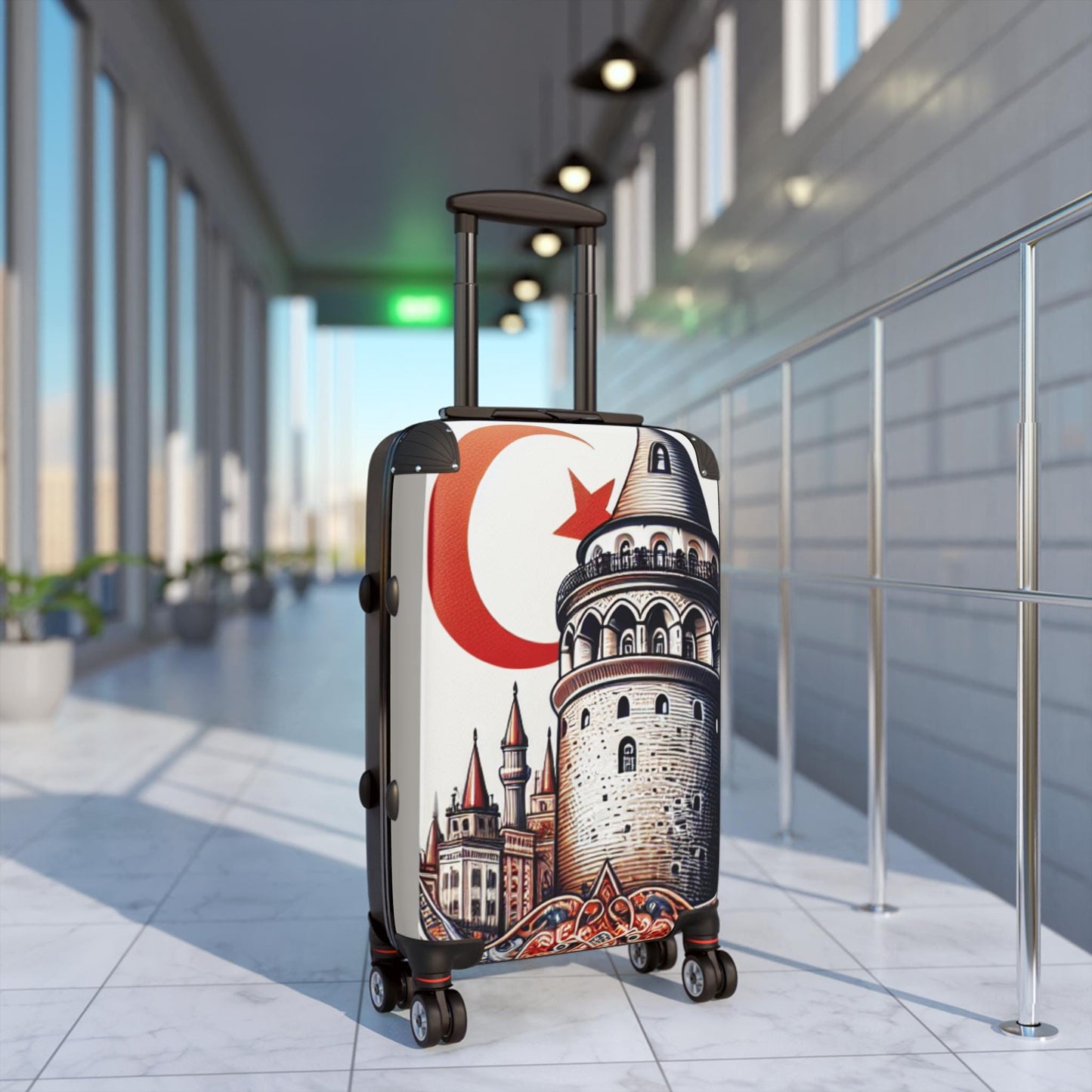 Turkish Castle Travel Suitcase: Customizable Polycarbonate Luggage