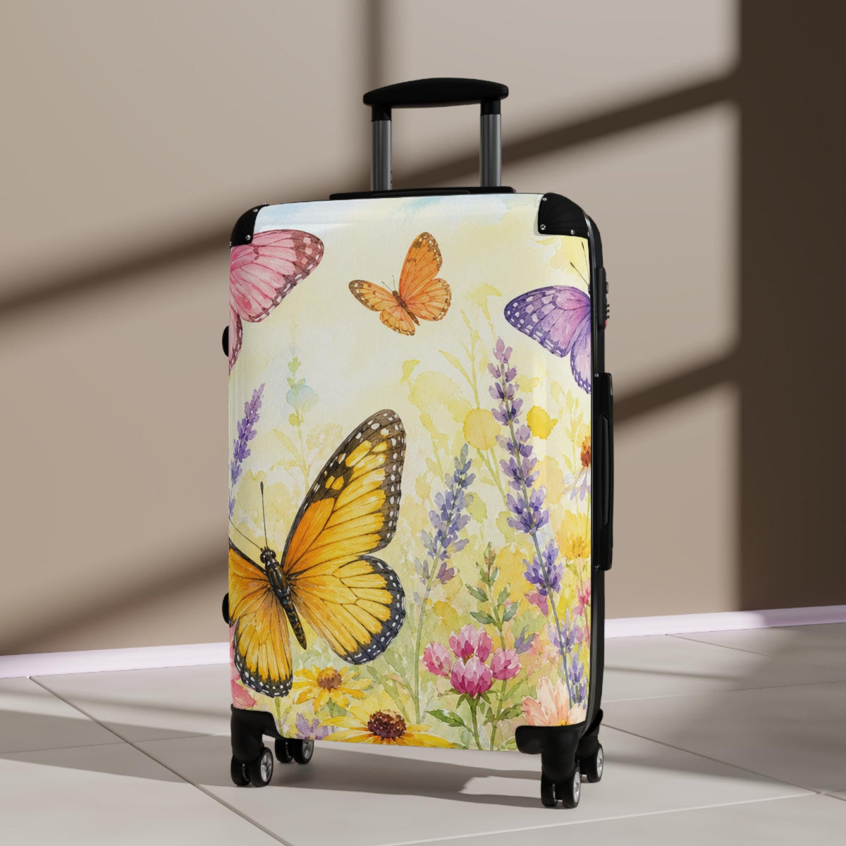 Butterfly Garden Suitcase | Personalized Hard Shell Luggage