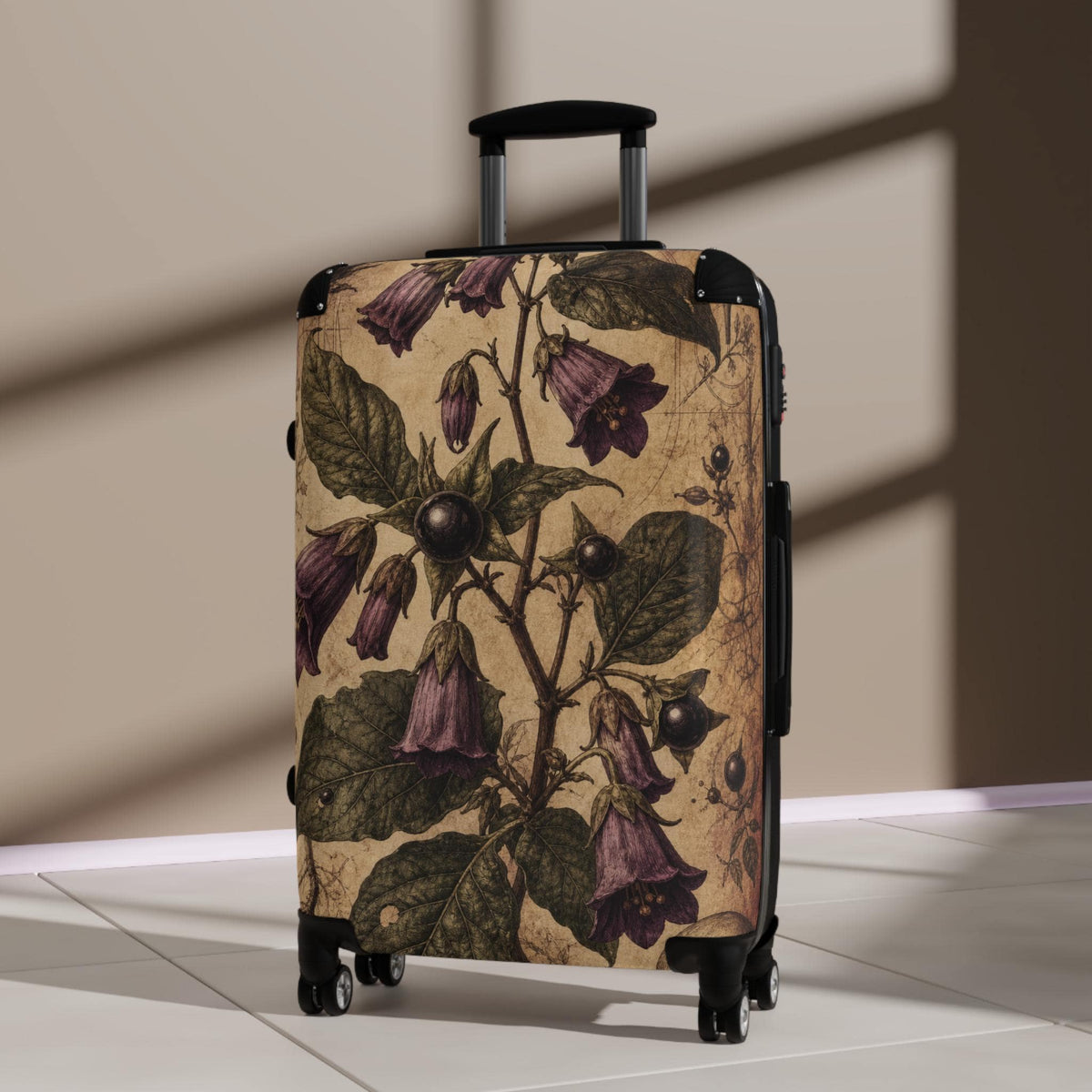 Belladonna Botanical Suitcase | Personalized Hard Shell Luggage
