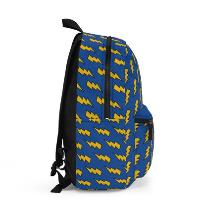 Mustard Yellow Lightning 80s Retro Inspired Blue Backpack