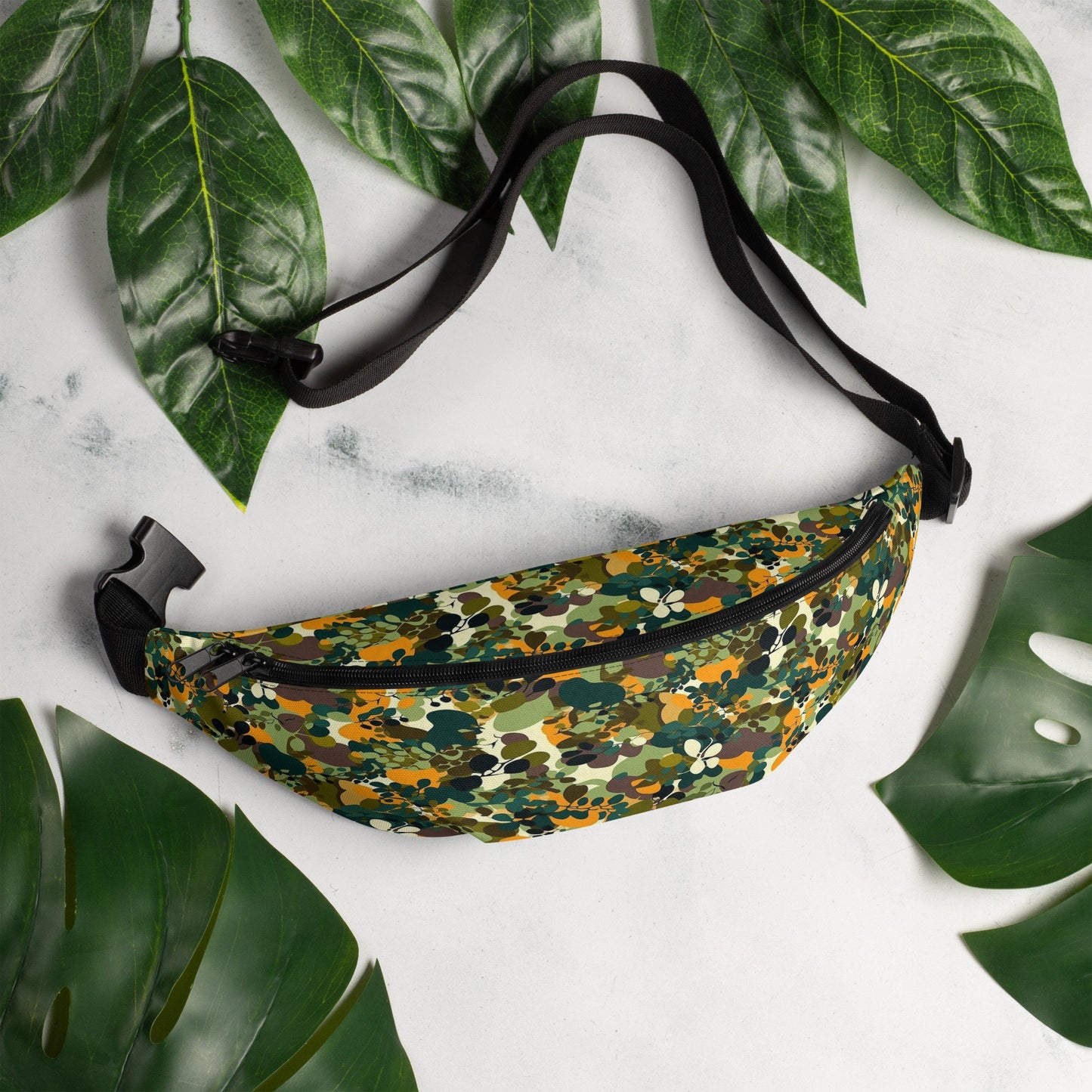 Floral Green Camouflage Pattern Fanny Pack