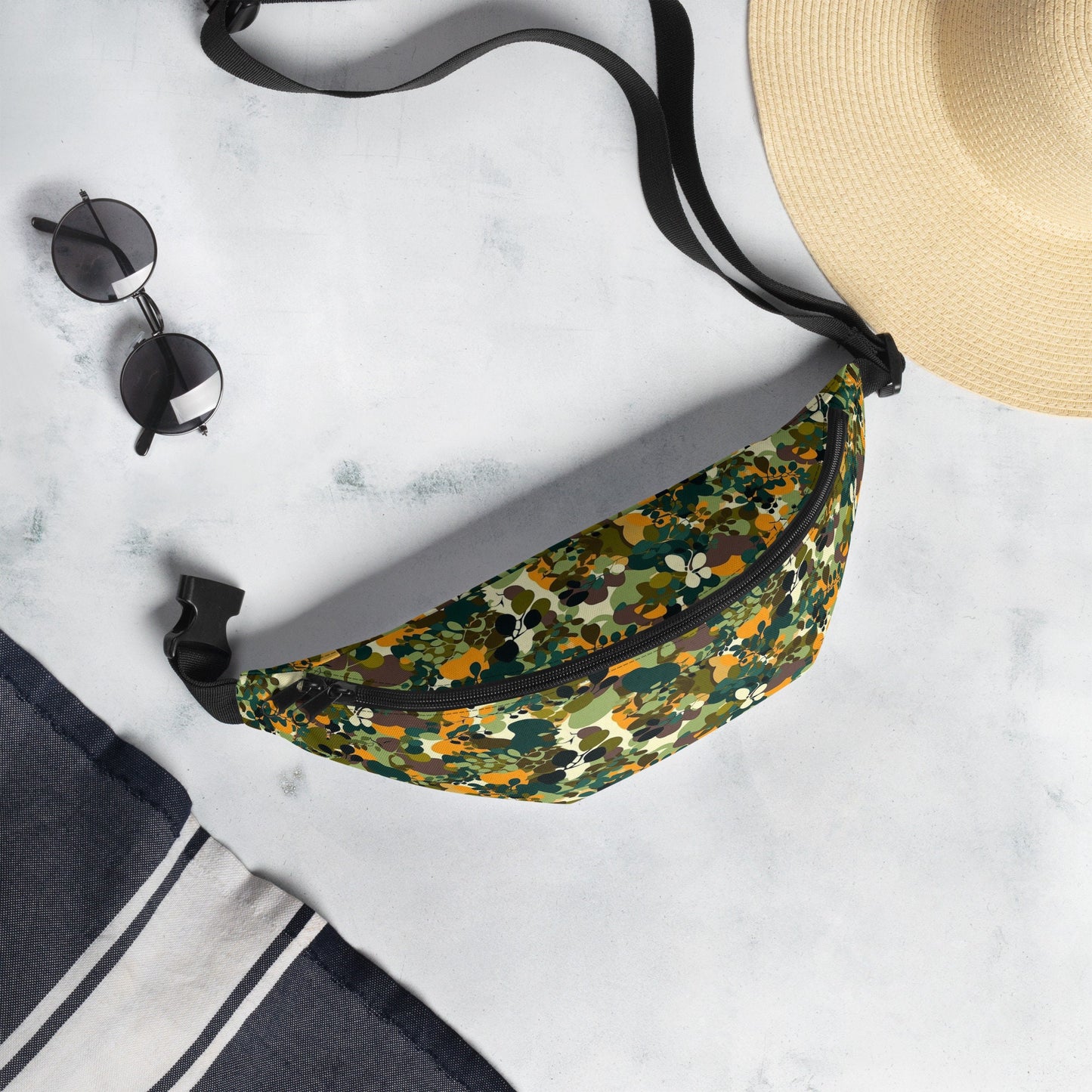 Floral Green Camouflage Pattern Fanny Pack