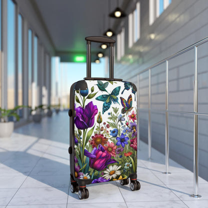 Vibrant Floral Suitcase: Stylish Carry-on Luggage For Travelers