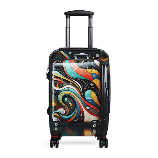 Colorful Travel Suitcase, Stylish Luggage, Vibrant Carry-on, Adventurer's Bag, Travel Gift, Unique Vacation Accessory