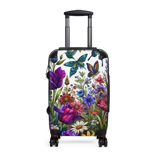 Vibrant Floral Suitcase: Stylish Carry-on Luggage For Travelers