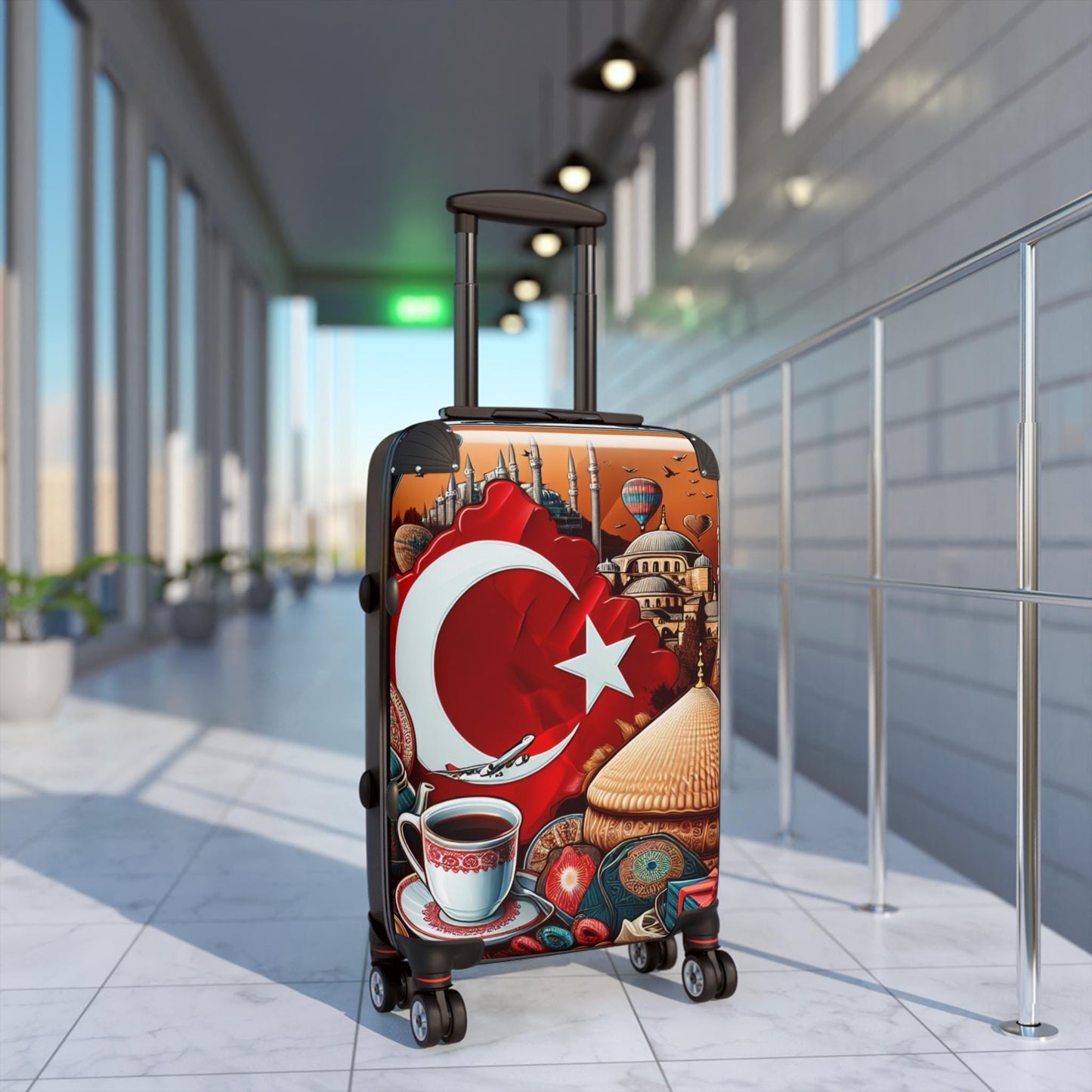 Stylish Travel Suitcase For Adventurers - Turkish Design, Travel Luggage, Carry-on Bag, Vacation Essentials