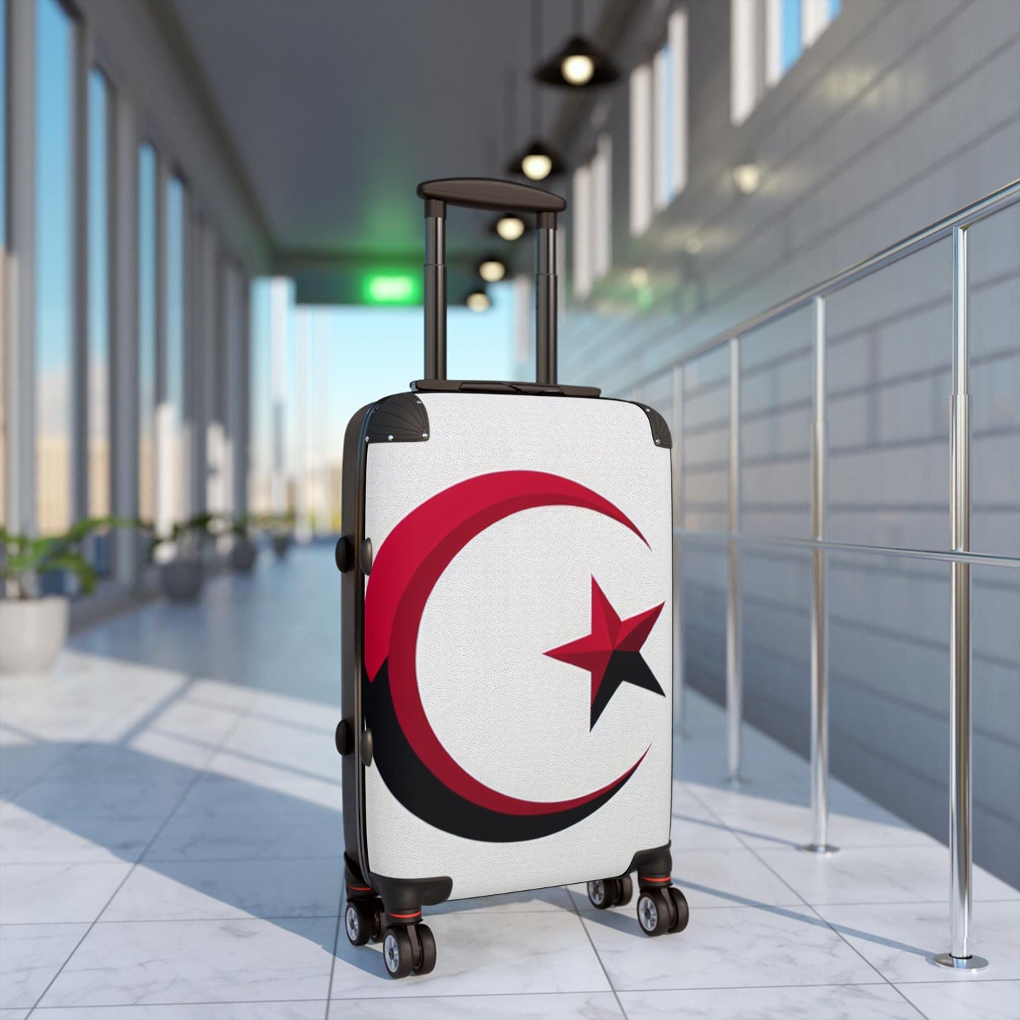 Star And Crescent Travel Suitcase: Lightweight Carry-on Luggage