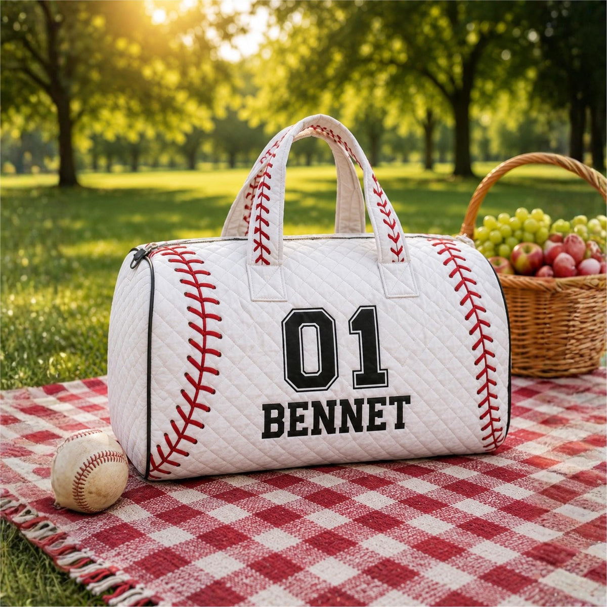 Personalized Soccer Weekend Bag, Quilted Travel Duffel, Custom Player Name Number, Sports Team Gift, Gift 2026