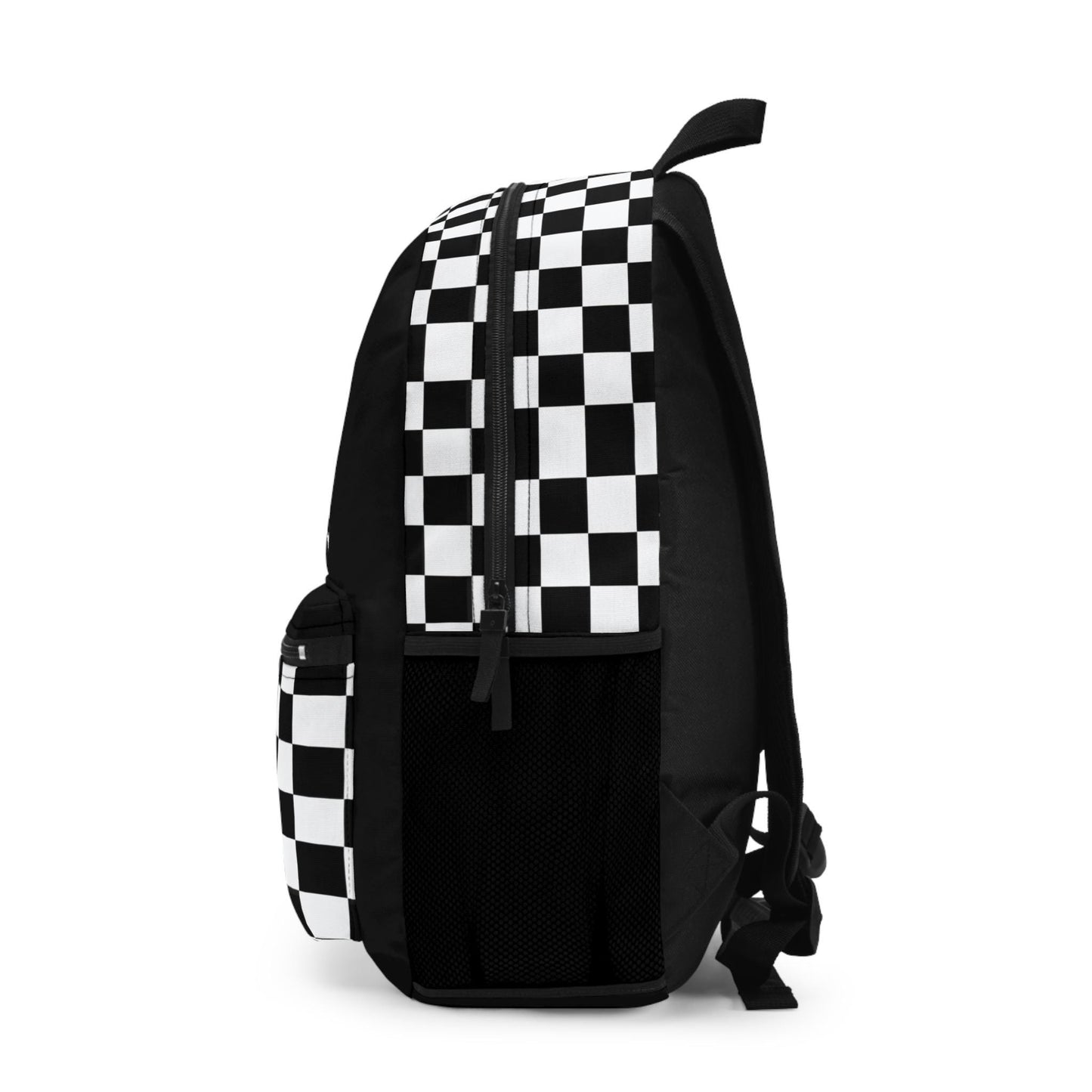 Skater Backpack - Born to Skate, Checkerboard Style, Trendy School Bag, Youthful Athletic Gear, Perfect for Skating Events & Going Out