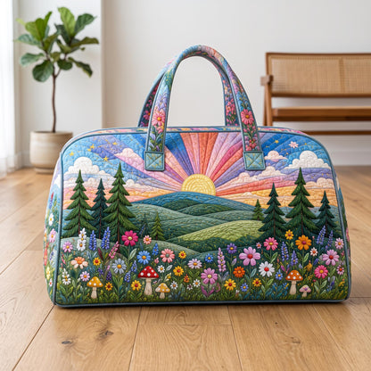 Personalized Quilted Weekend Travel Bag, Custom Floral Duffel Overnight Tote, Camping Adventure Carryall, Gift 2026