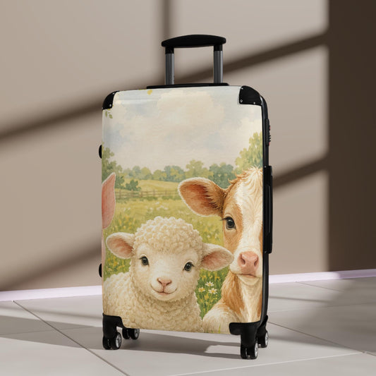 Farm Friends Suitcase | Personalized Hard Shell Luggage