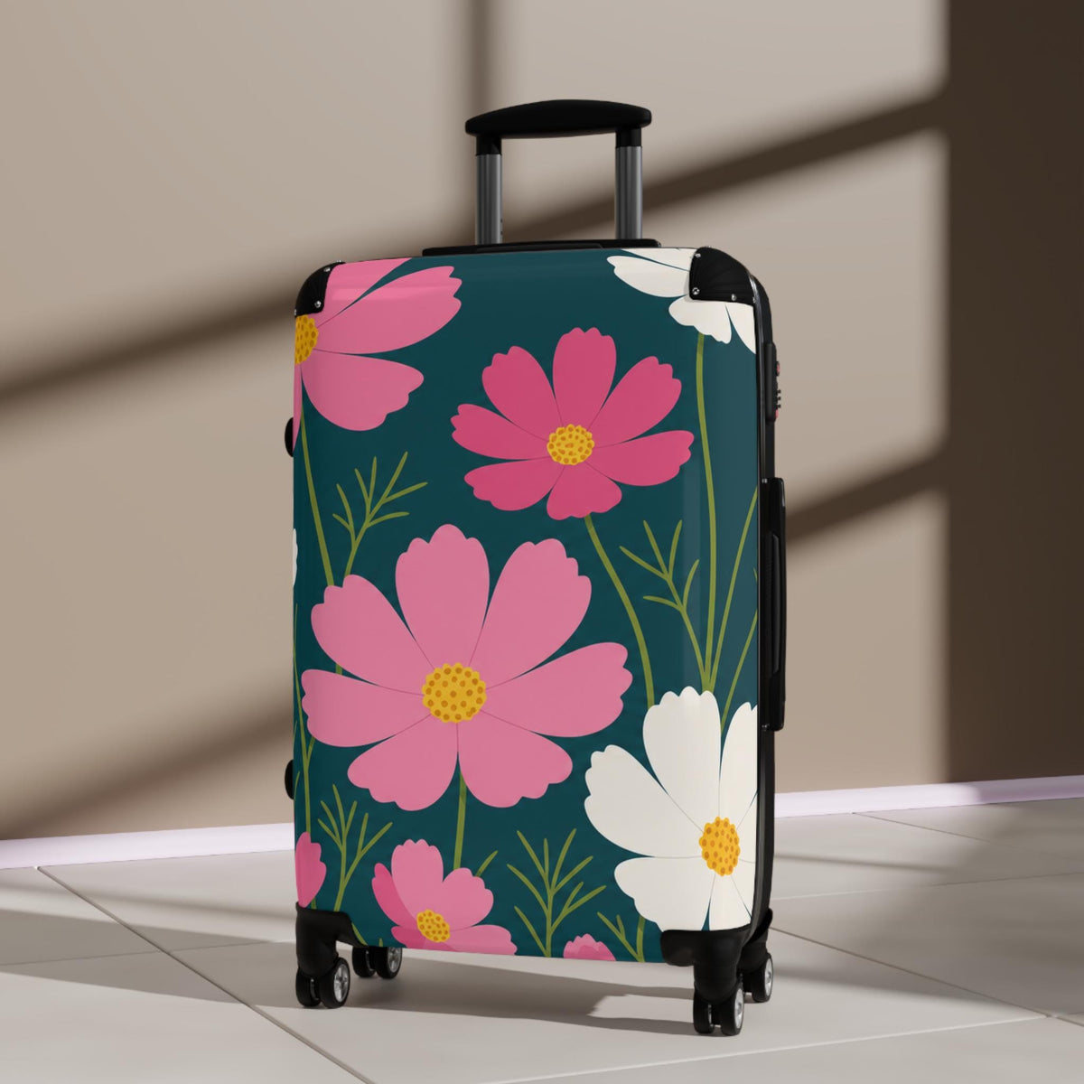 Geometric Cosmos Suitcase | Personalized Hard Shell Luggage