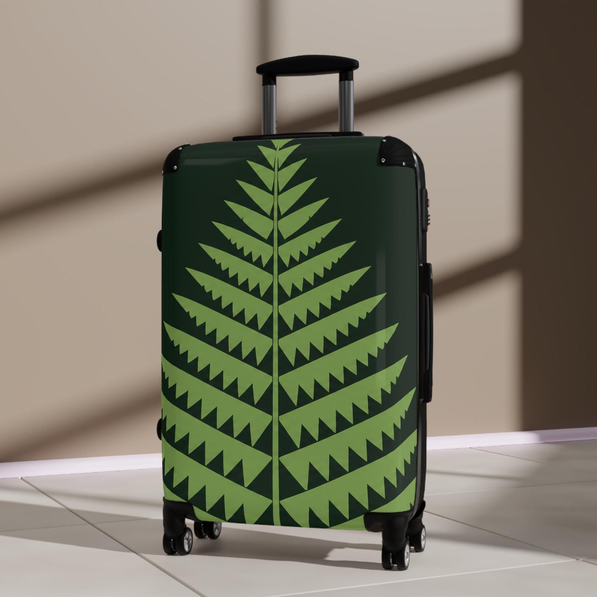 Geometric Fern Suitcase | Personalized Hard Shell Luggage