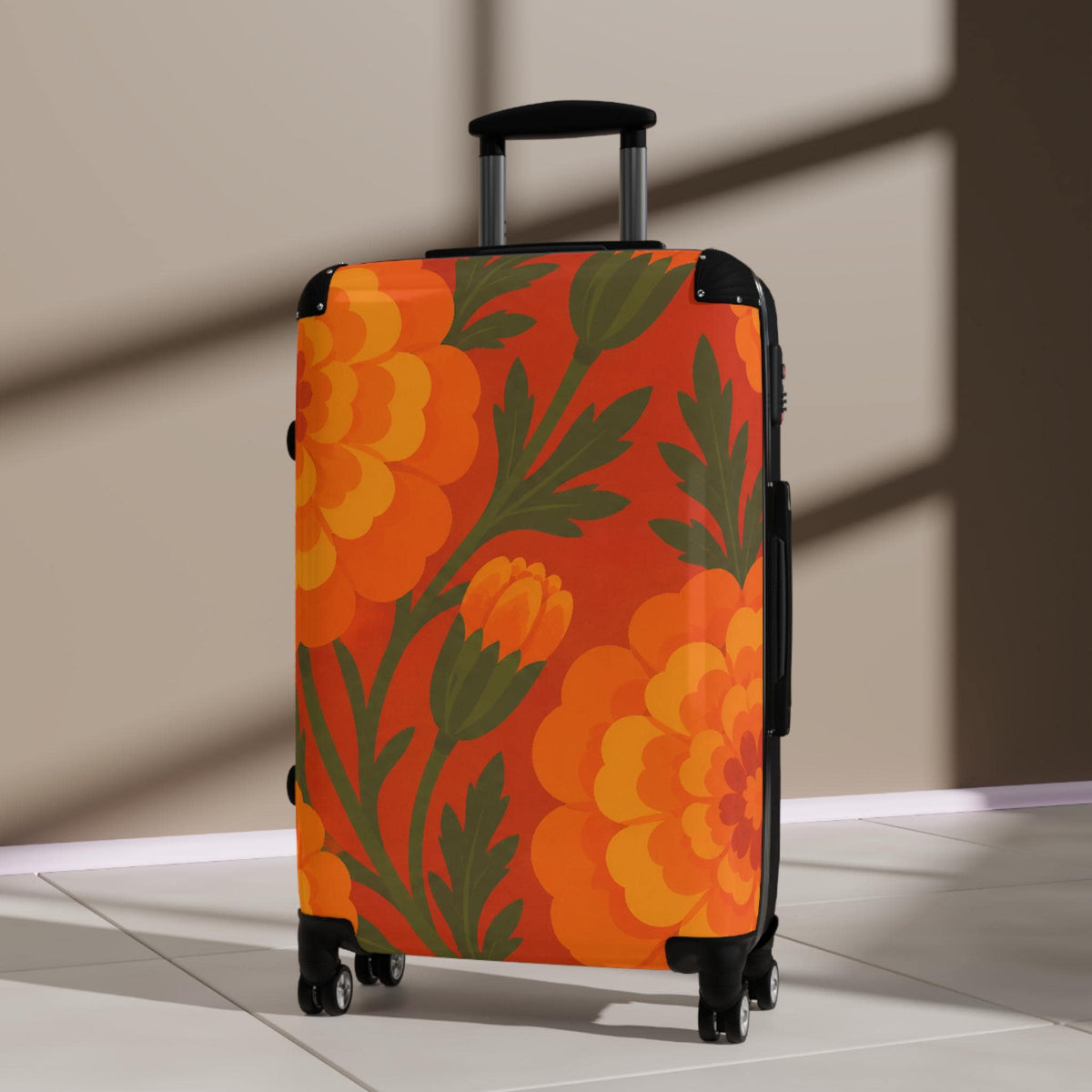 Flat Marigold Suitcase | Personalized Hard Shell Luggage