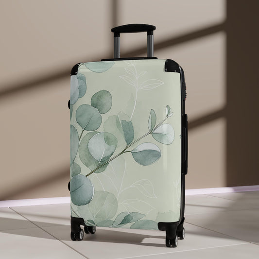 Eucalyptus Minimal Suitcase | Personalized Hard Shell Luggage