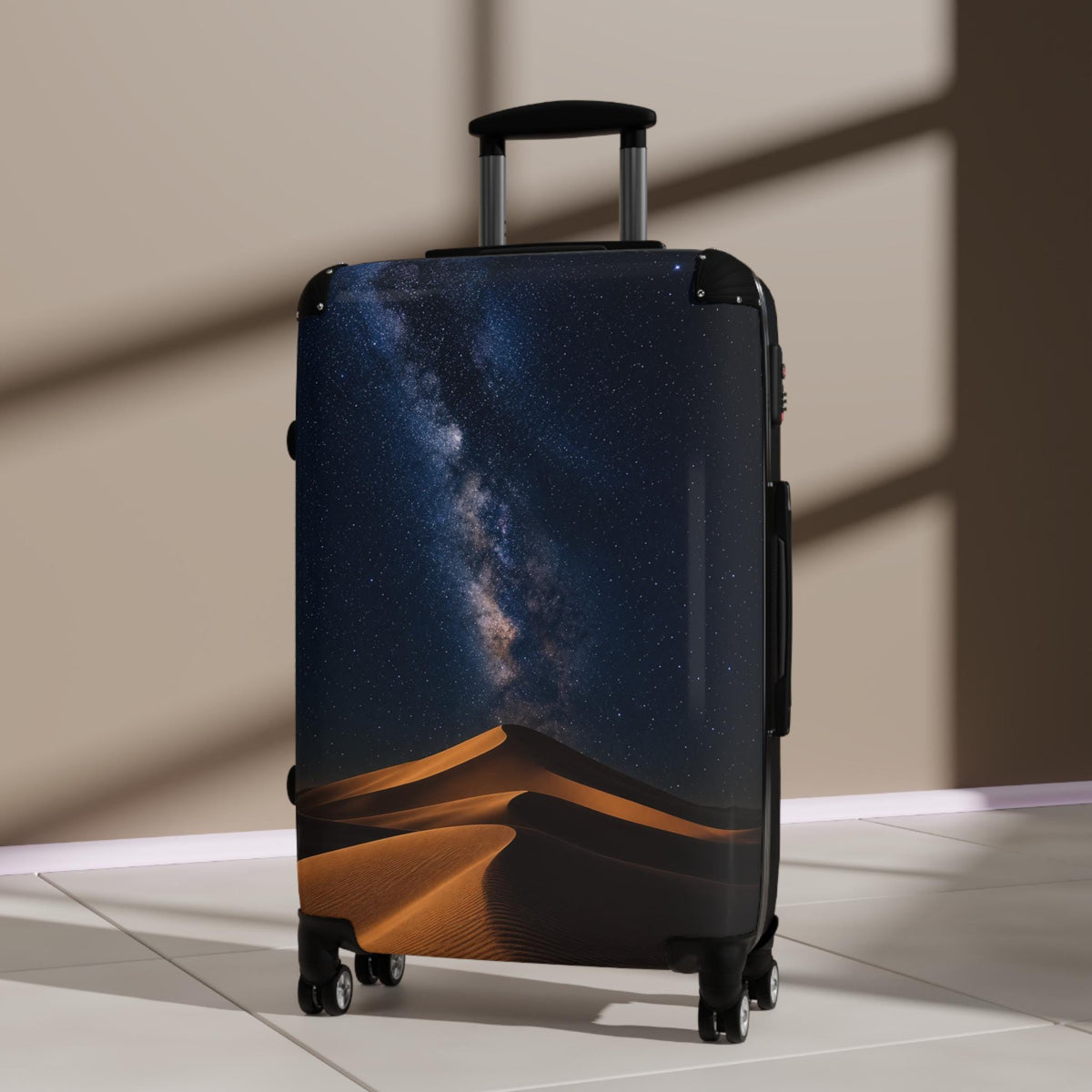 Desert Dunes Under Stars Suitcase | Personalized Hard Shell Luggage