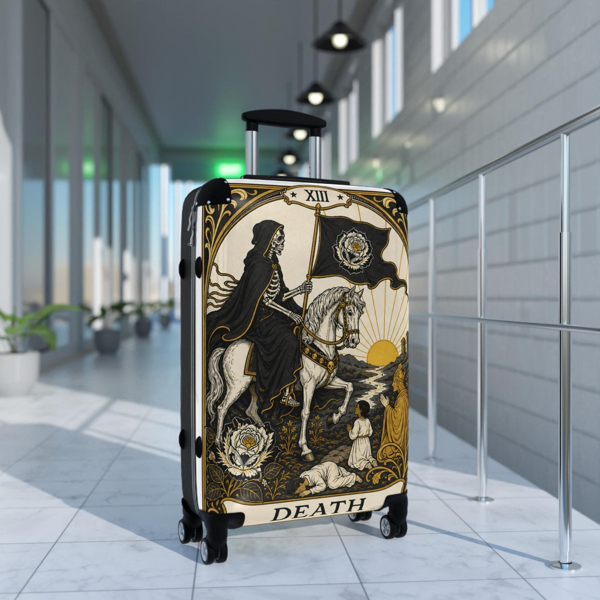 Death Tarot Suitcase | Personalized Hard Shell Luggage