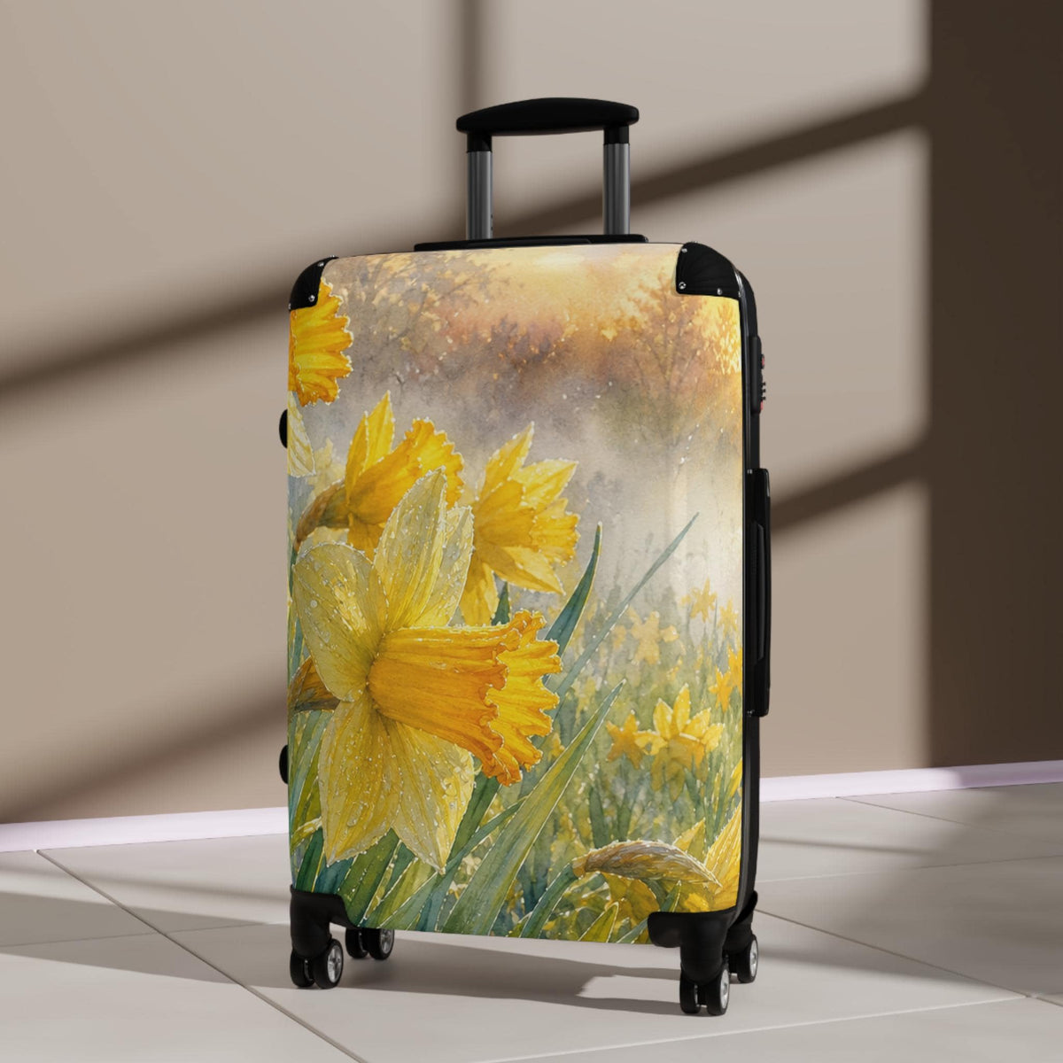 Daffodil Dawn Suitcase | Personalized Hard Shell Luggage