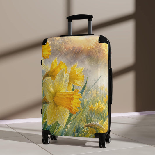 Daffodil Dawn Suitcase | Personalized Hard Shell Luggage
