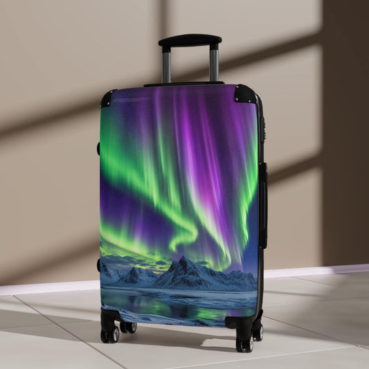 Arctic Aurora Over Tundra Suitcase | Personalized Hard Shell Luggage