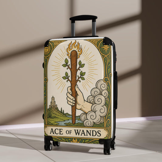 Ace Of Wands Tarot Suitcase | Personalized Hard Shell Luggage
