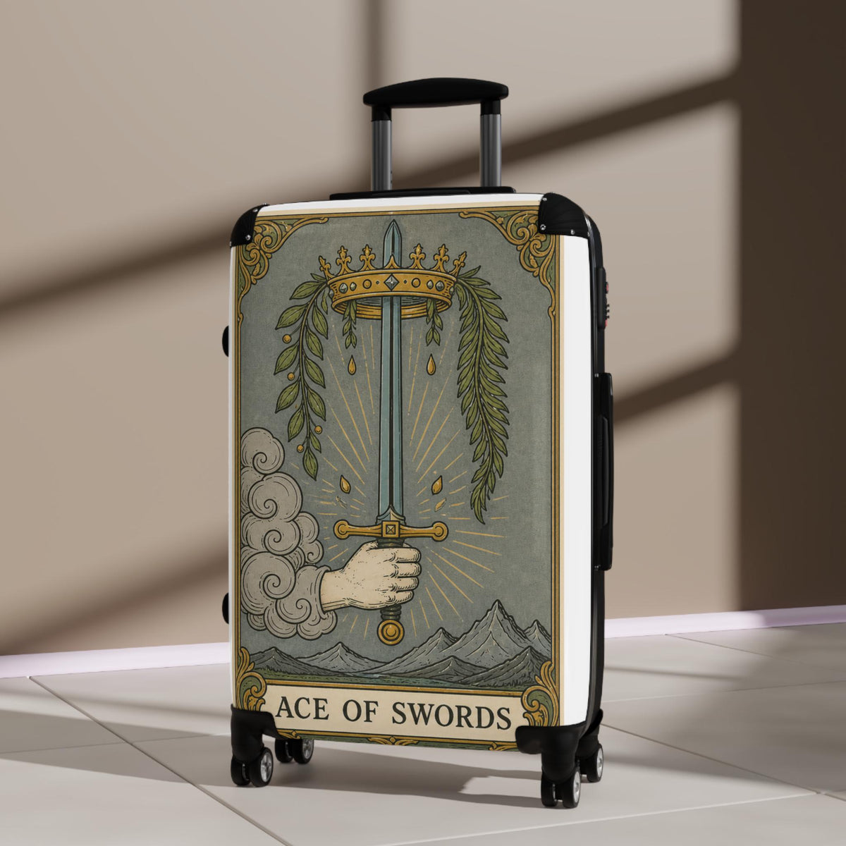 Ace Of Swords Tarot Suitcase | Personalized Hard Shell Luggage
