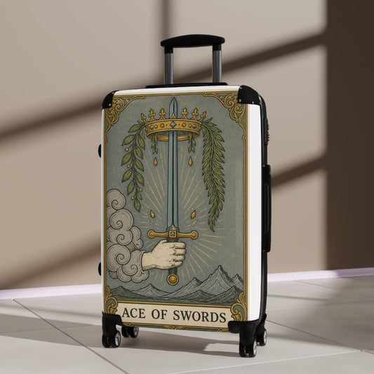 Ace Of Swords Tarot Suitcase | Personalized Hard Shell Luggage