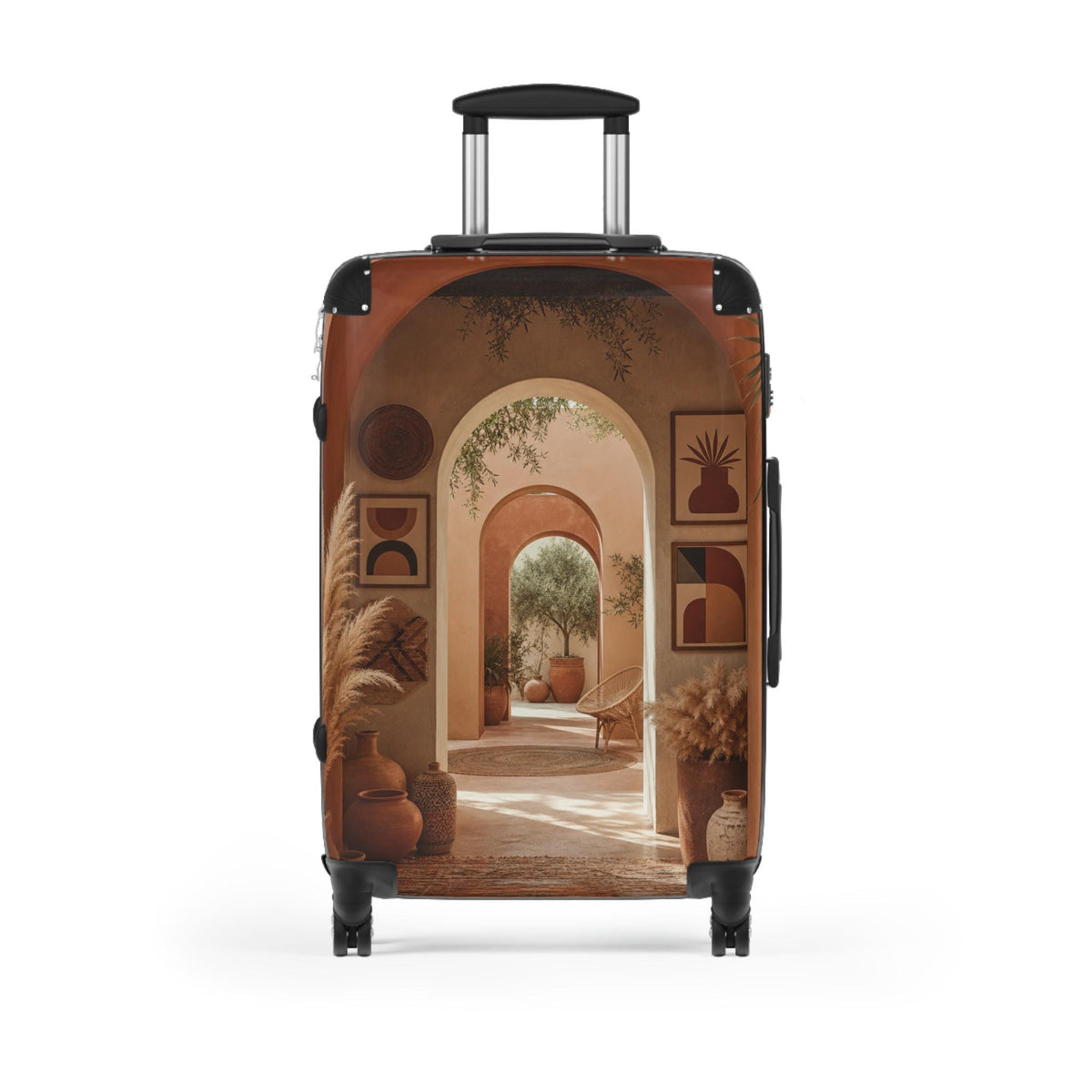 Boho Terracotta Gallery Arches Suitcase | Personalized Hard Shell Luggage