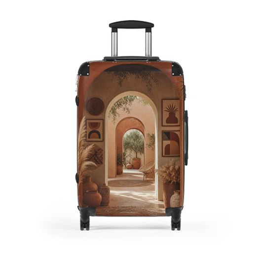 Boho Terracotta Gallery Arches Suitcase | Personalized Hard Shell Luggage