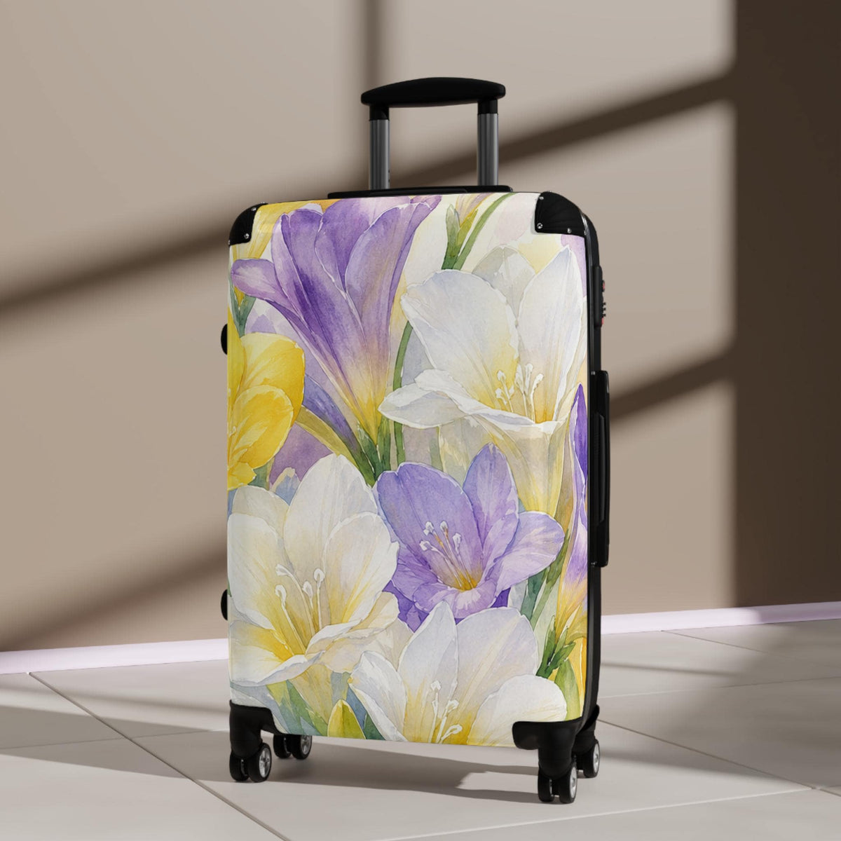 Freesia Spring Suitcase | Personalized Hard Shell Luggage