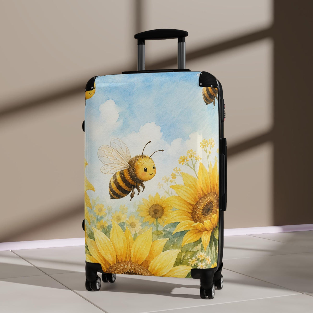 Bees And Honey Suitcase | Personalized Hard Shell Luggage