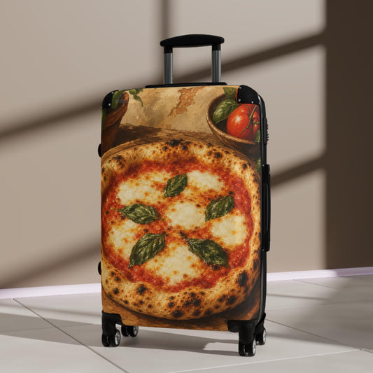 Fresh Margherita Pizza Suitcase | Personalized Hard Shell Luggage
