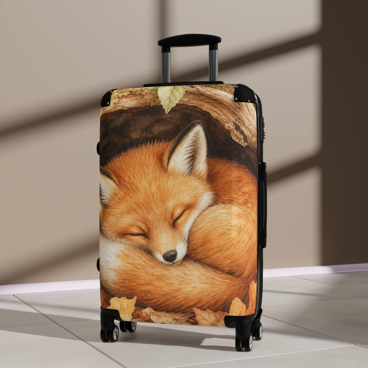 Fox Forest Suitcase | Personalized Hard Shell Luggage