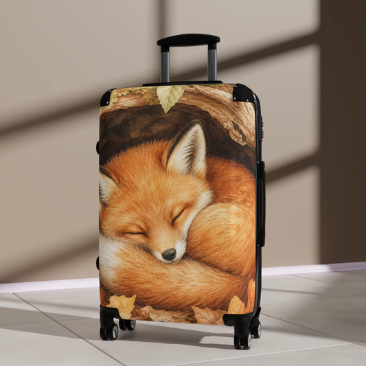 Fox Forest Suitcase | Personalized Hard Shell Luggage