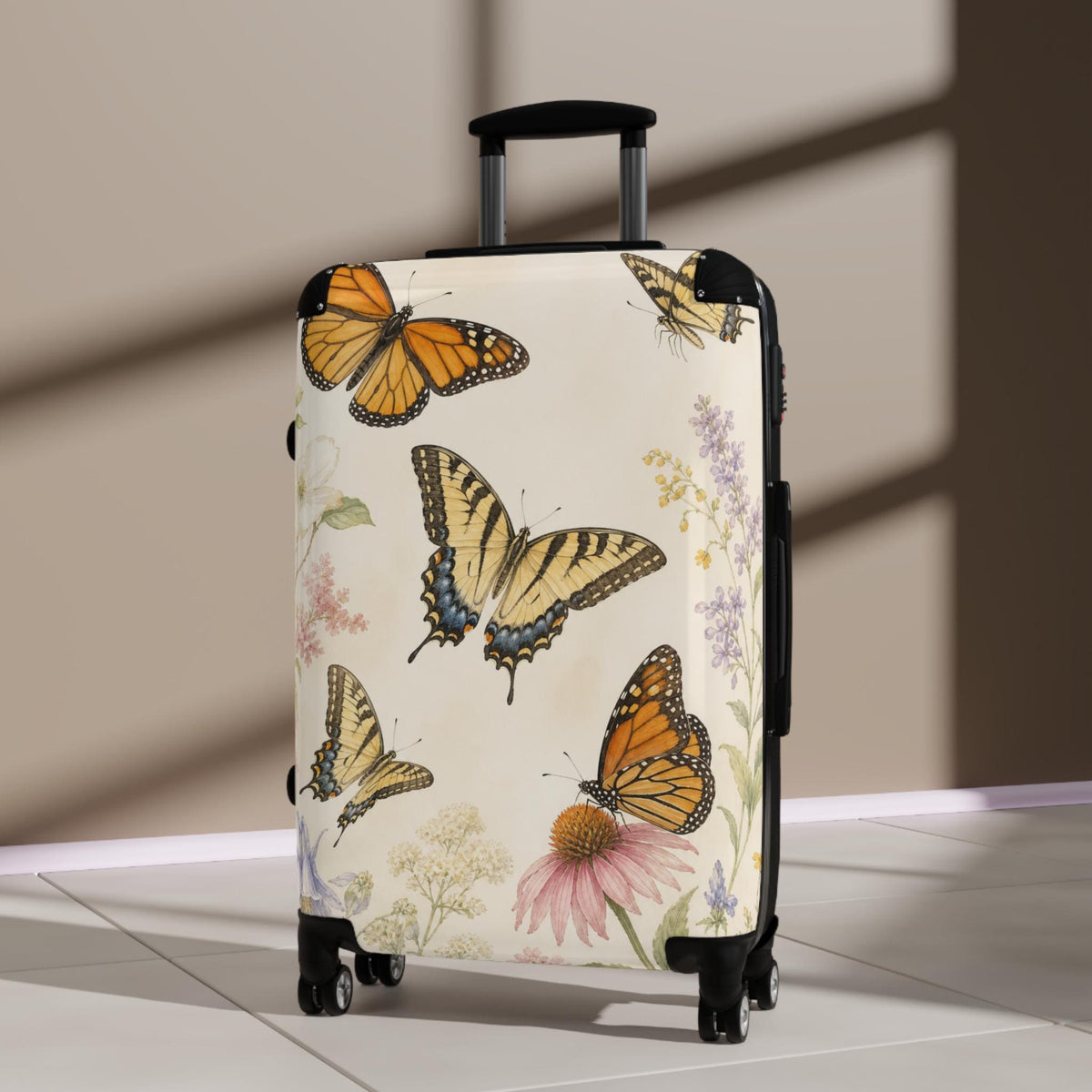 Floating Butterflies Suitcase | Personalized Hard Shell Luggage