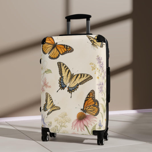 Floating Butterflies Suitcase | Personalized Hard Shell Luggage