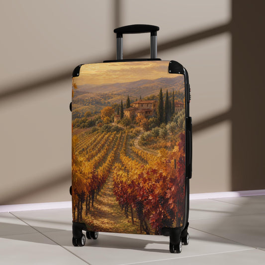 Autumn Vineyard Harvest Suitcase | Personalized Hard Shell Luggage