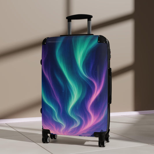 Aurora Borealis Night Sky Suitcase | Personalized Hard Shell Luggage