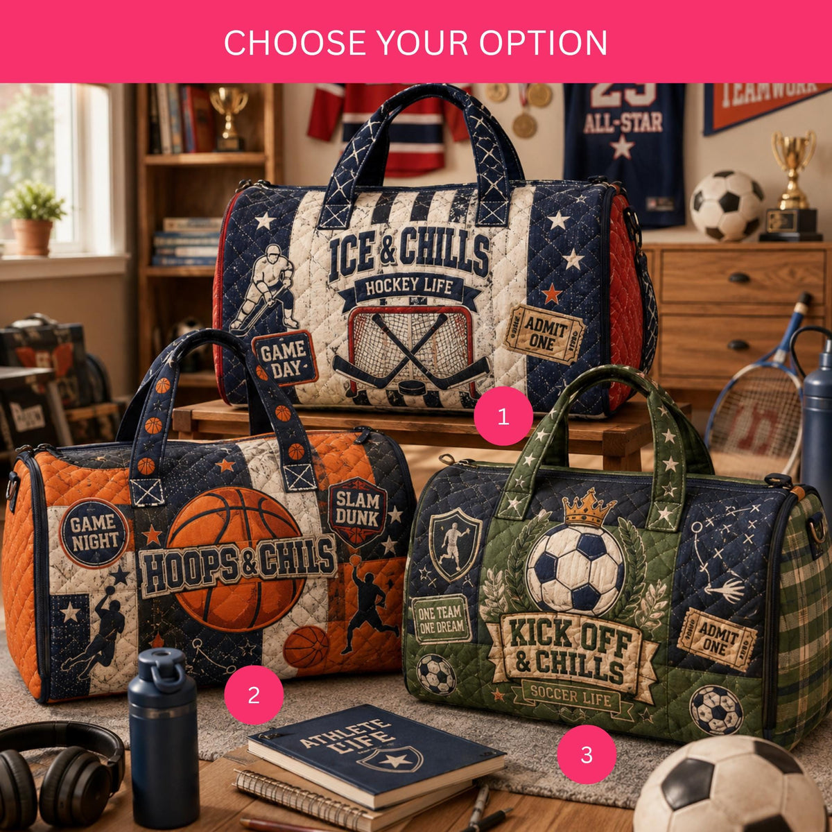 Personalized Sports Duffel Bag, Custom Gym Travel Bag, Hockey Soccer Basketball Overnight Bag, Athlete Gift For Kids Adults, Gift 2026