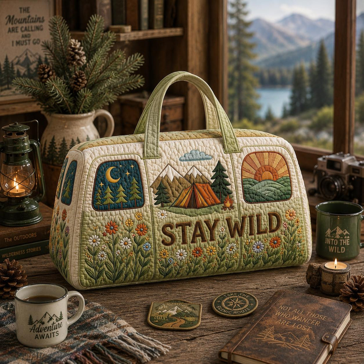 Personalized Camping Duffel Bag, Adventure Travel Bag, Mountain Weekend Tote, Nature Lover Gift, Outdoor Gym Bag, Custom Bag, Gift 2026