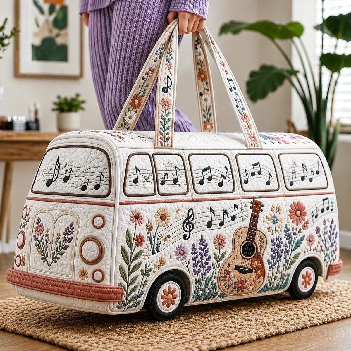 Quilted Music Tote Bag, Inspirational Teacher Gift, It’s Okay To Have Bad Days Bag, Musical Gift For Her, Gift 2026, Personalized Tote Bag