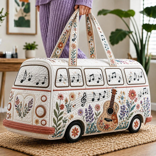 Quilted Music Tote Bag, Inspirational Teacher Gift, It’s Okay To Have Bad Days Bag, Musical Gift For Her, Gift 2026, Personalized Tote Bag