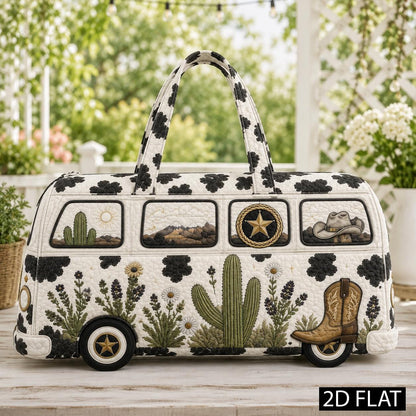 Western Cowgirl Camper Duffel, Cactus Travel Bag, Rodeo Road Trip Gift, Quilted Horse Trailer Bag, Ranch Lover Present, Travel Gift 2026