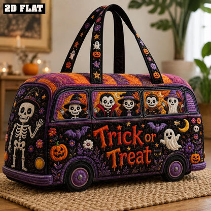 Personalized Halloween Weekender Bag, Spooky Holiday Carryall, Skeleton Pumpkin Bag, Kids Costume Tote, Gift 2026, Fall Party Gift